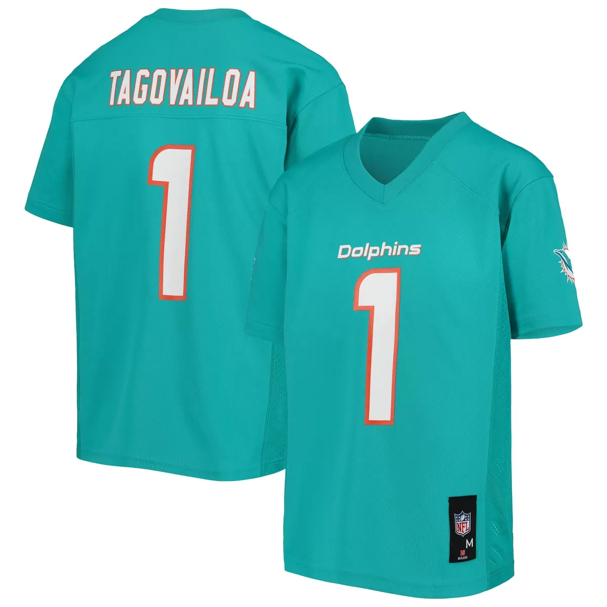 Miami Dolphins Tua Tagovailoa Aqua Player Jersey | Stylish Fan Gear for Men, Women & Youth | Perfect for Game Day