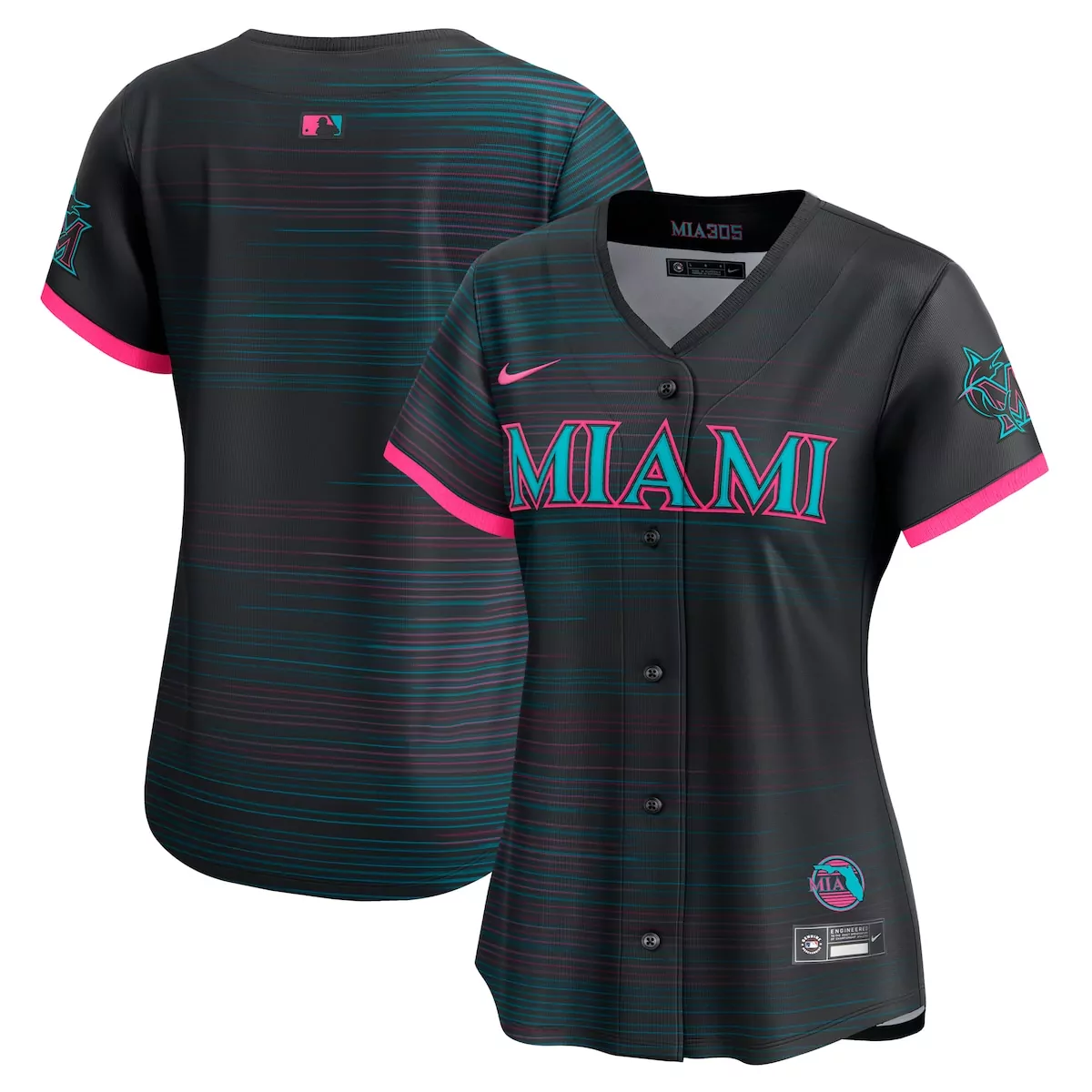 Miami Marlins Black Alternate Elite Jersey | Stylish Fan Gear for Game Day | Perfect Gift for Baseball Enthusiasts | For Men, Women & Youth