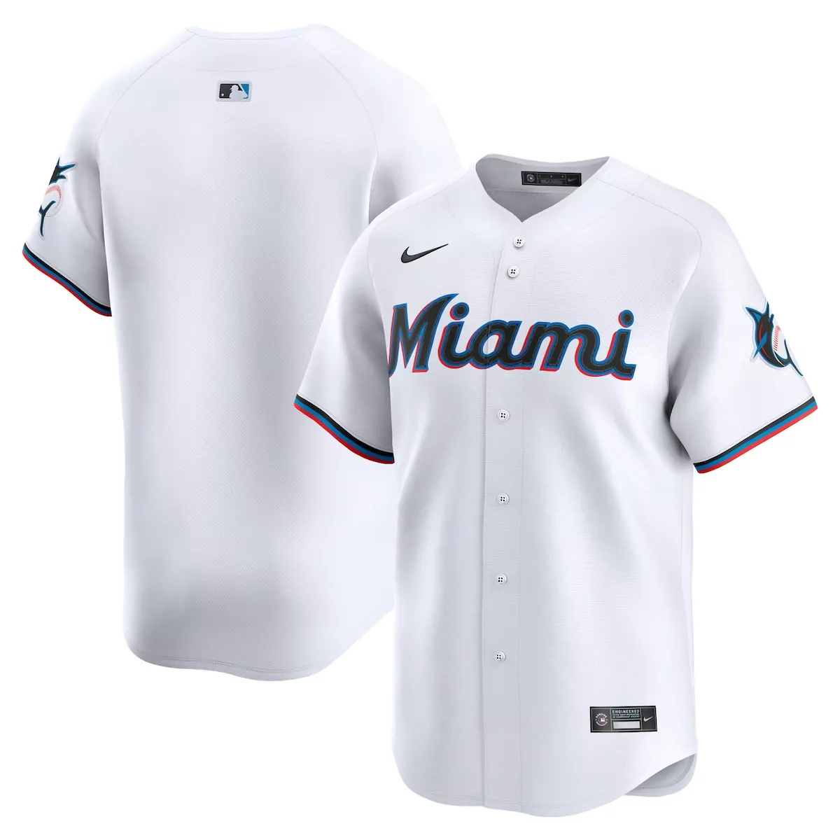 Miami Marlins White Home Limited Jersey P85 | Collectible Fan Gear | For Men, Women & Youth