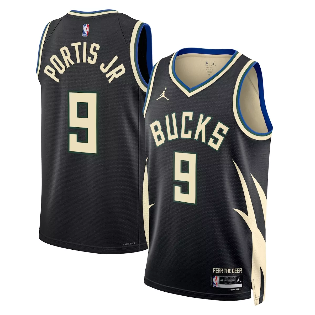 Bobby Portis Jr. Milwaukee Bucks Unisex Statement Edition Jersey | Black Fan Gear | For Men, Women & Youth