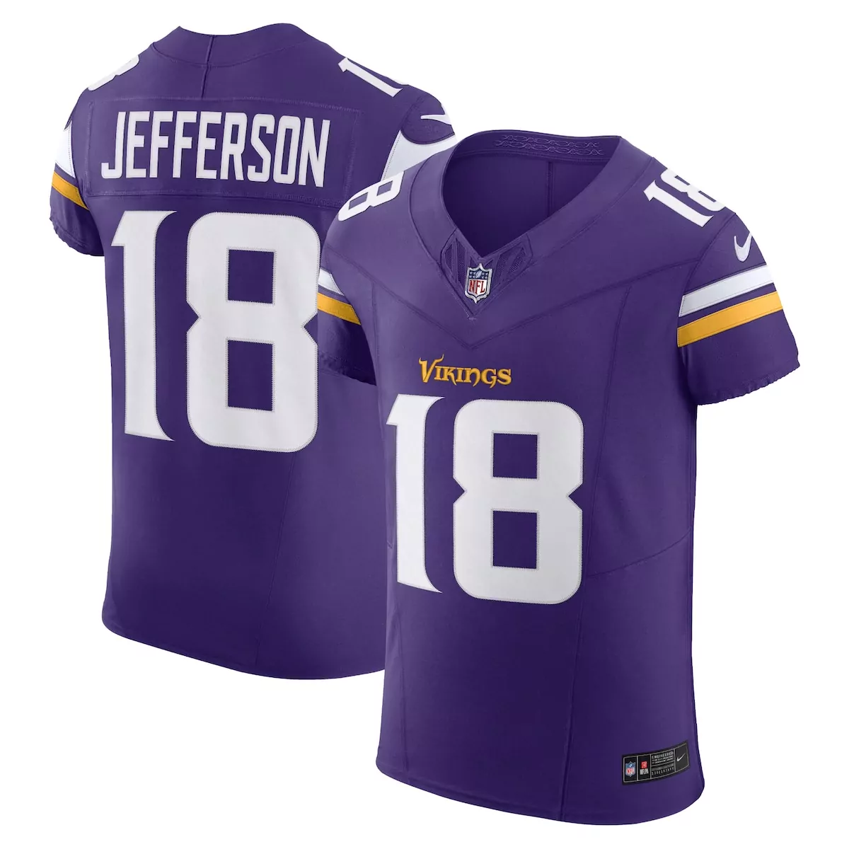 Justin Jefferson Minnesota Vikings Purple Vapor F.U.S.E Elite Jersey | Stylish Fan Gear for Game Day | For Men, Women & Youth