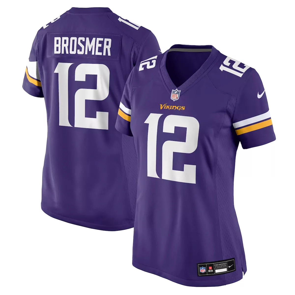 Max Brosmer Minnesota Vikings Purple Team Game Jersey | Stylish Fan Gear for Game Day | For Men, Women & Youth