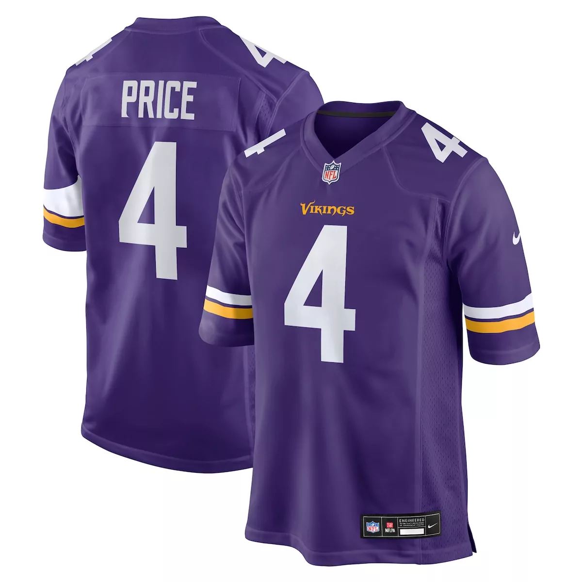 Myles Price Minnesota Vikings Purple Team Game Jersey | Perfect Fan Gear for Game Day | For Men, Women & Youth