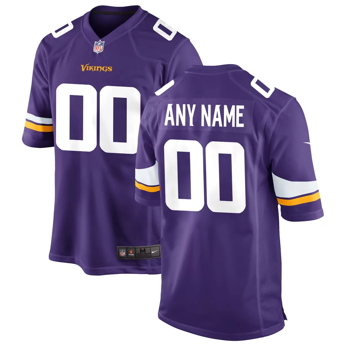 Minnesota Vikings Purple Custom Game Jersey | Bold Fan Gear for Men, Women & Youth | Perfect for Game Day