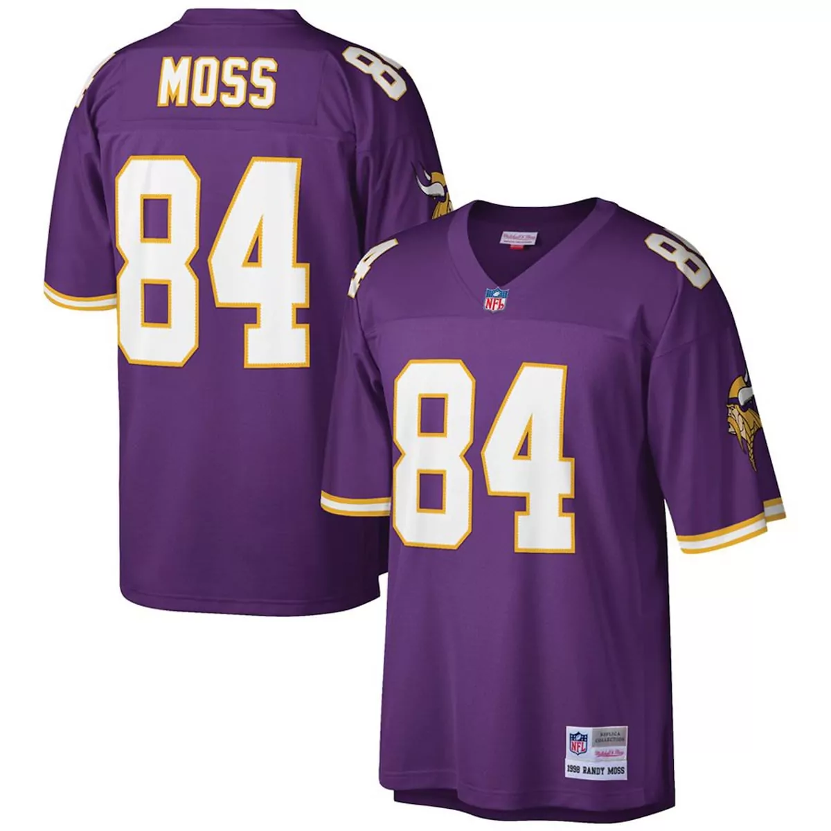Minnesota Vikings Randy Moss Purple Big Tall 1998 Retired Player Jersey | Stylish Fan Gear for Men | Perfect for Game Day