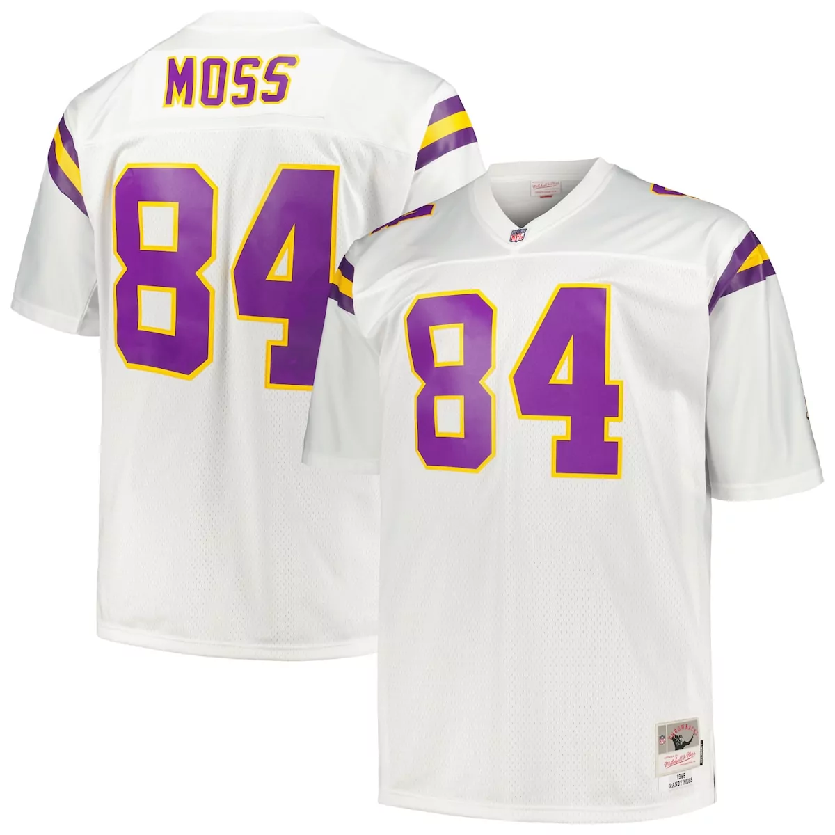 Randy Moss Minnesota Vikings White Big Tall 1998 Legacy Retired Player Jersey | Classic Fan Gear | For Men, Women & Youth