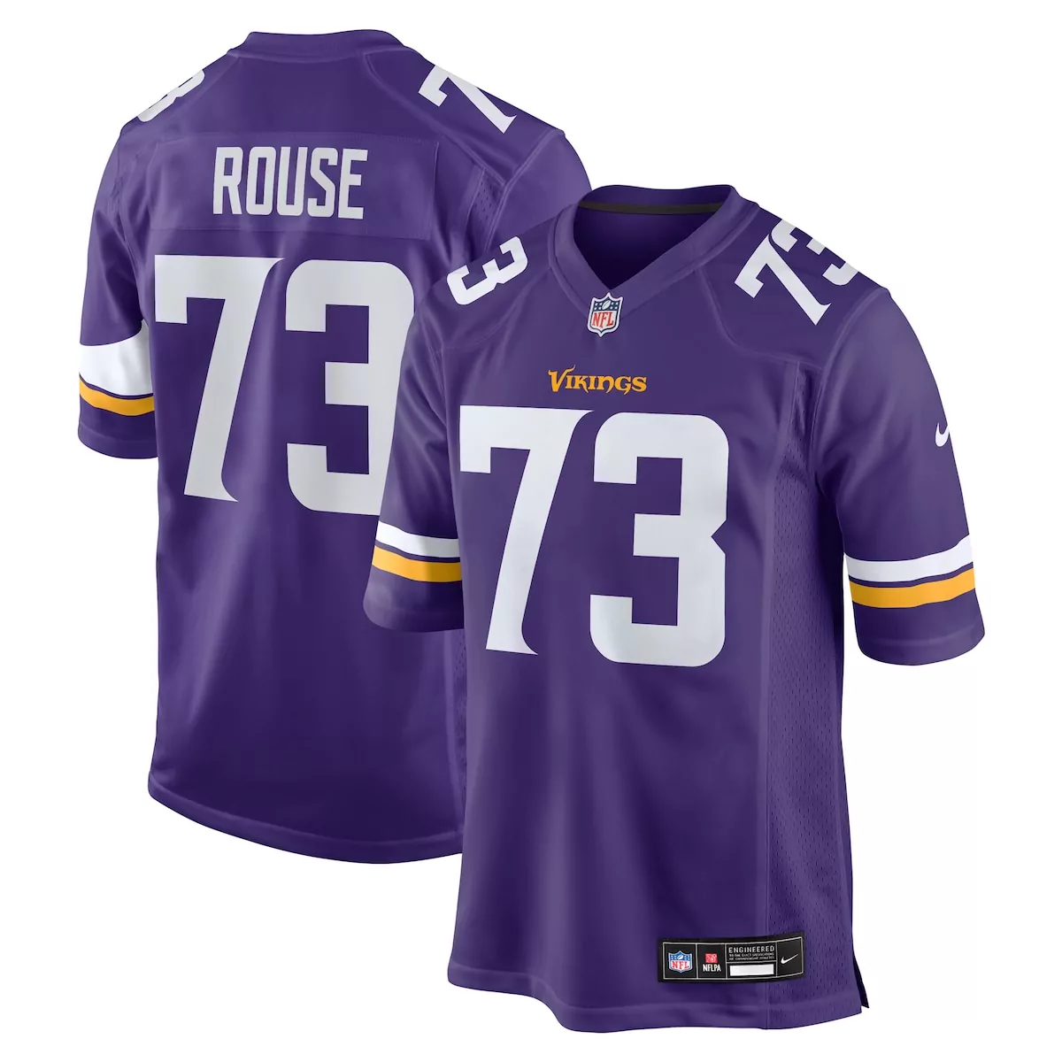 Walter Rouse Minnesota Vikings Purple Team Game Jersey | WS1 Style | Fan Gear for Men, Women & Youth