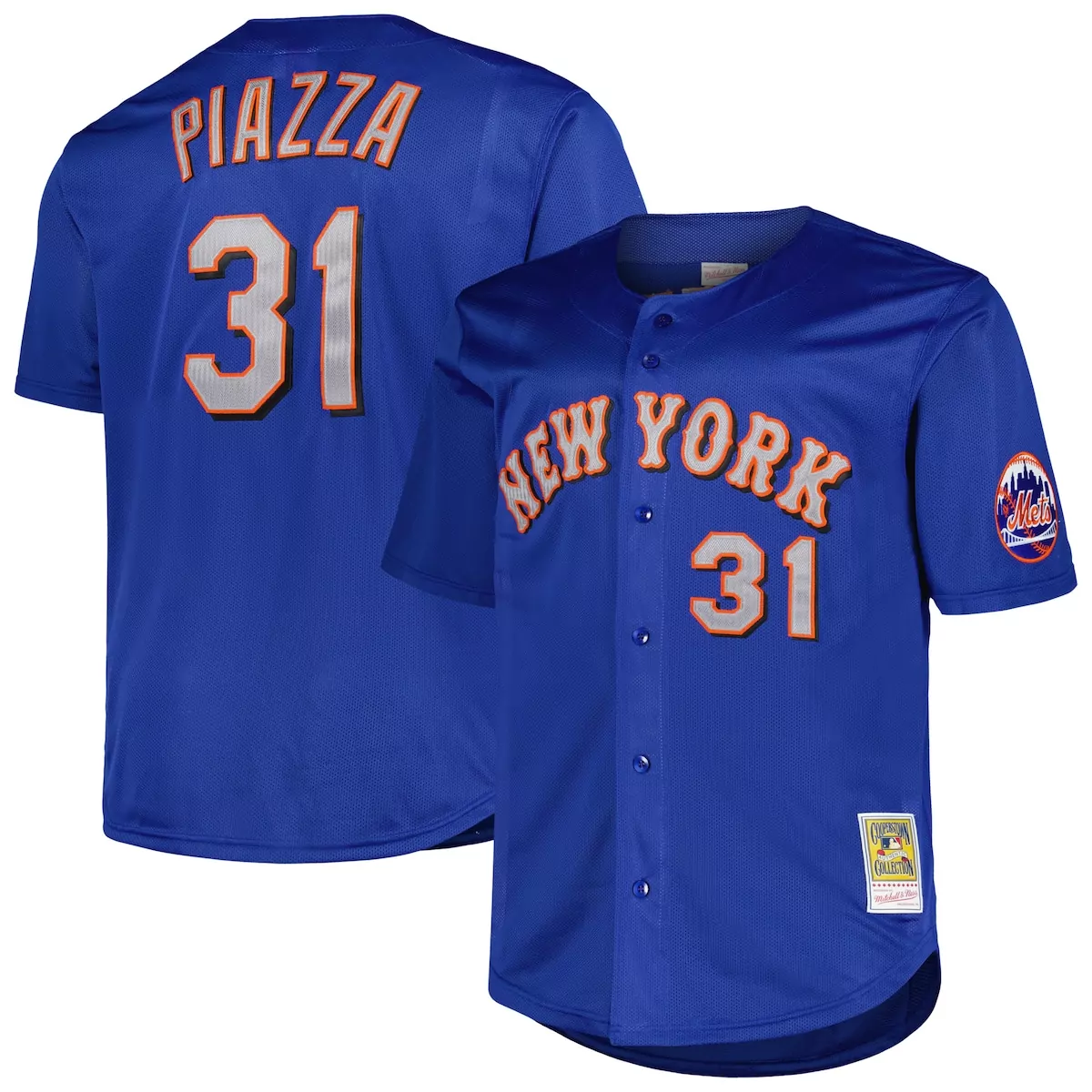 Mike Piazza New York Mets Royal Big Tall Cooperstown Collection Mesh Batting Practice Jersey | Stylish Fan Gear for Men, Women & Youth