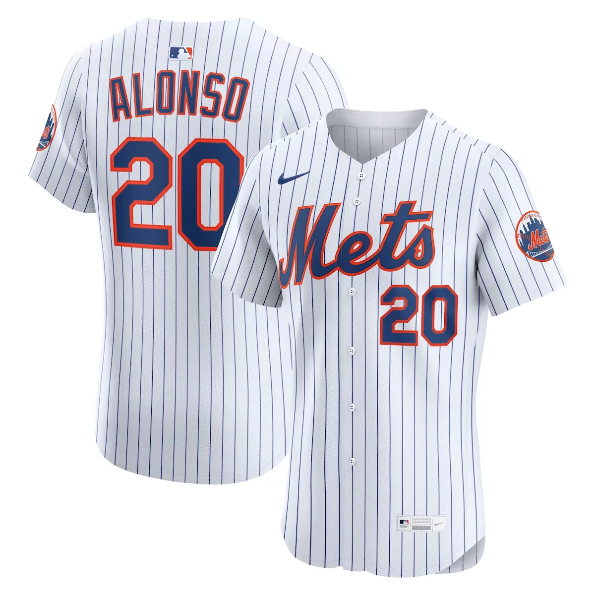 Pete Alonso New York Mets White Home Elite Player Jersey | Top Quality Fan Gear for Men, Women & Youth