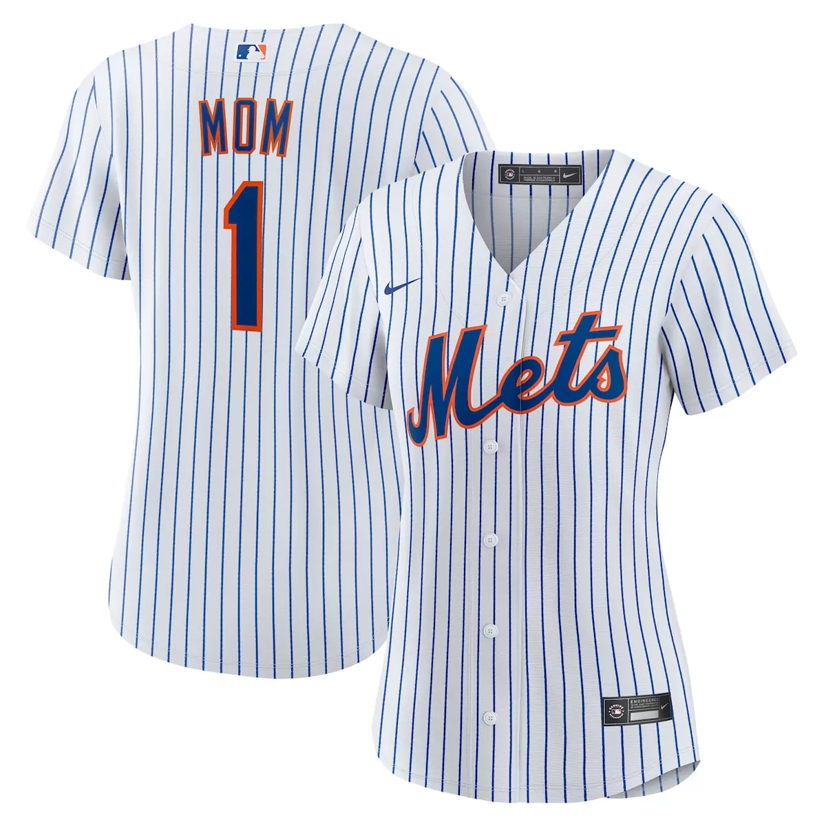New York Mets White 1 Mom Home Jersey | Thoughtful Gift Idea for Men, Women & Youth
