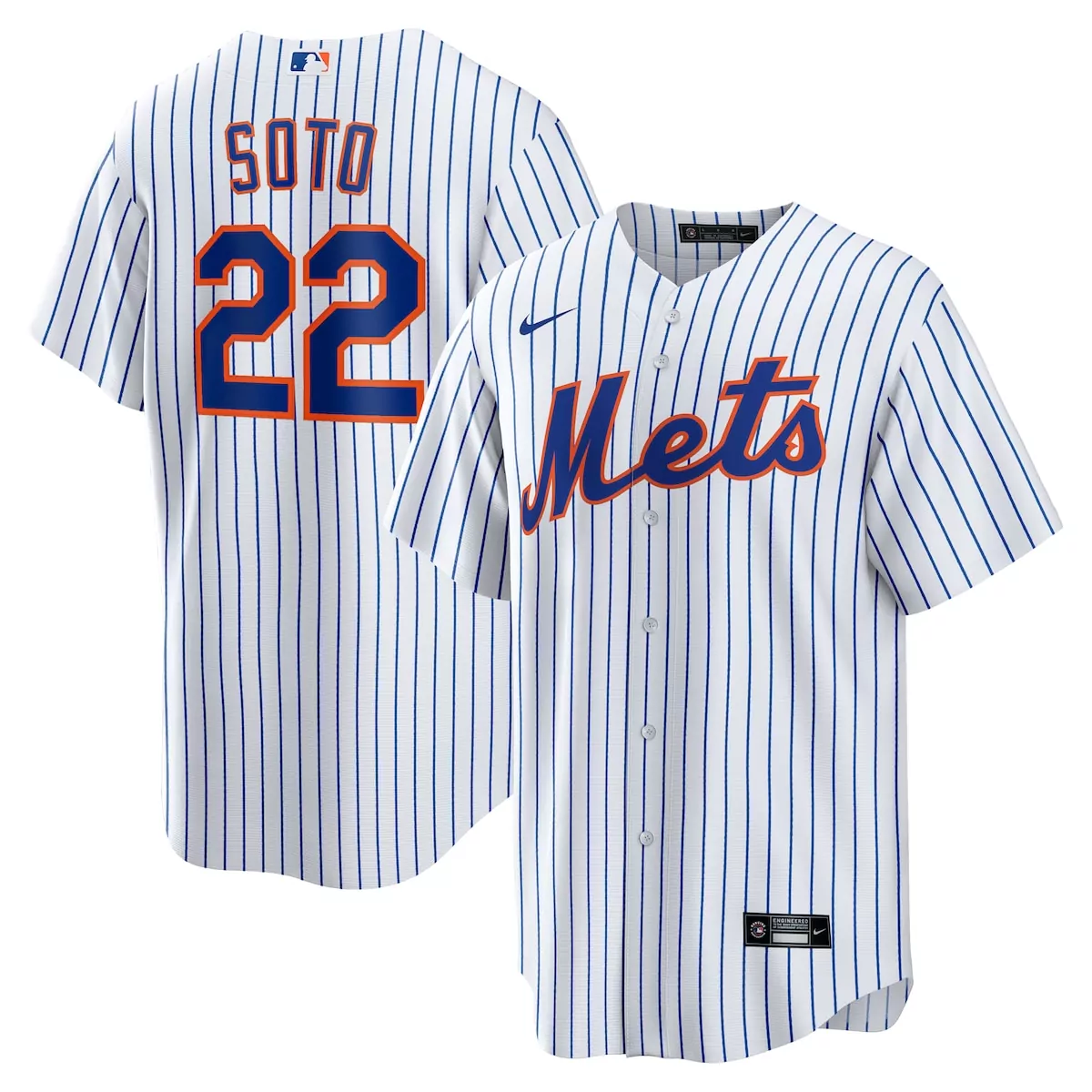 New York Mets White Home Player Jersey | Authentic Fan Gear for Men, Women & Youth