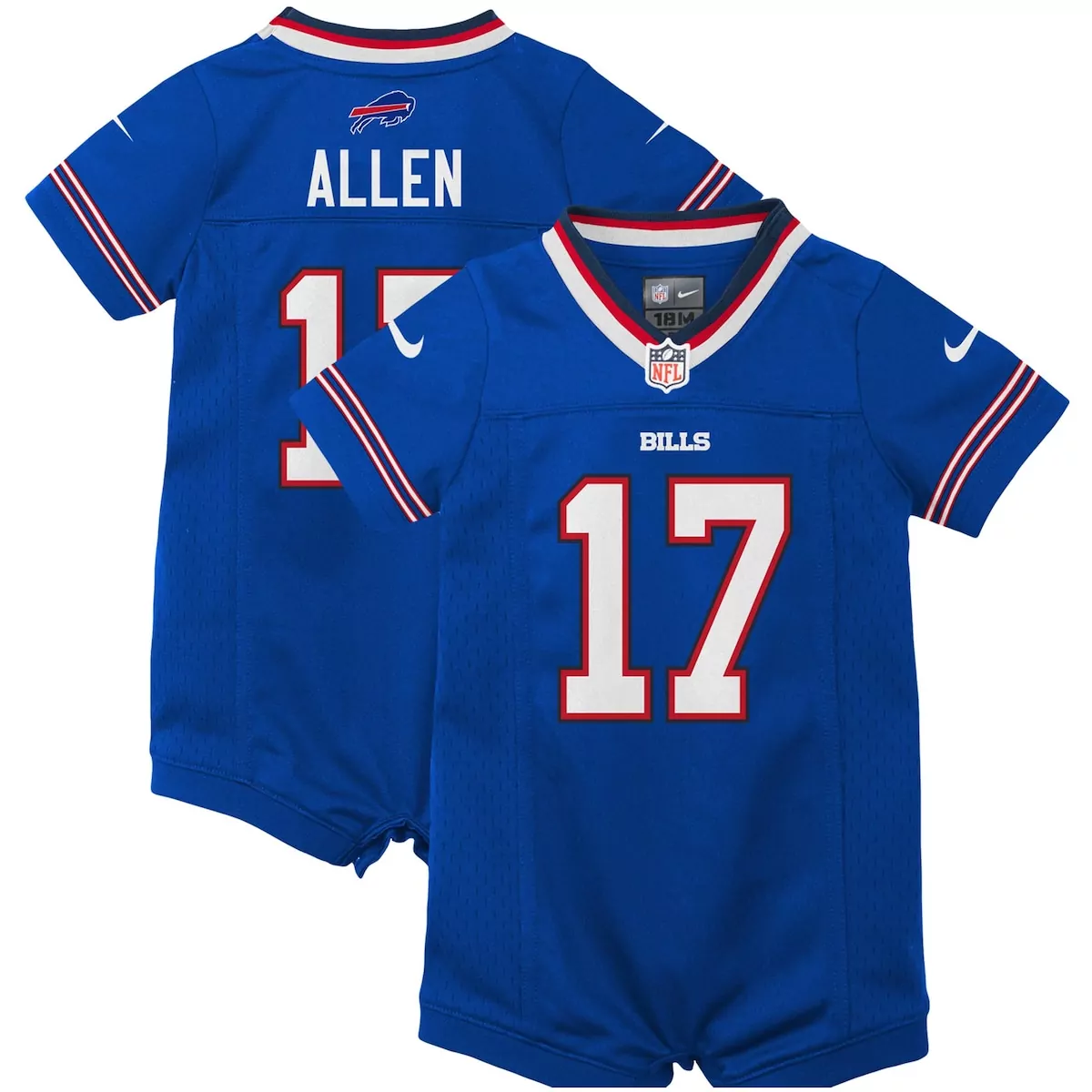 Newborn Infant Buffalo Bills Josh Allen Royal Romper Jersey | Stitched Style | Perfect Gift Idea for Little Fans | For Men, Women & Youth