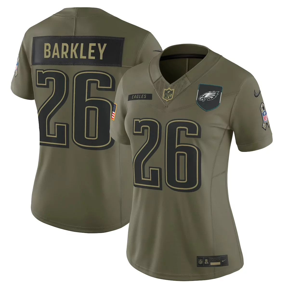 Saquon Barkley Philadelphia Eagles Olive 2025 Salute to Service Limited Jersey | Stylish Fan Gear for Men, Women & Youth