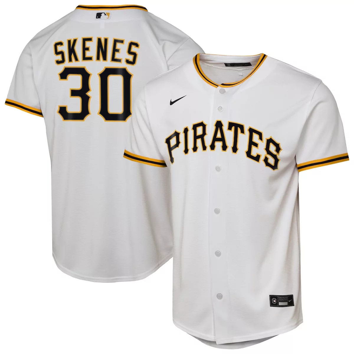 Paul Skeens Pittsburgh Pirates White Home Player Jersey | CV8 Fan Gear for Men, Women & Youth