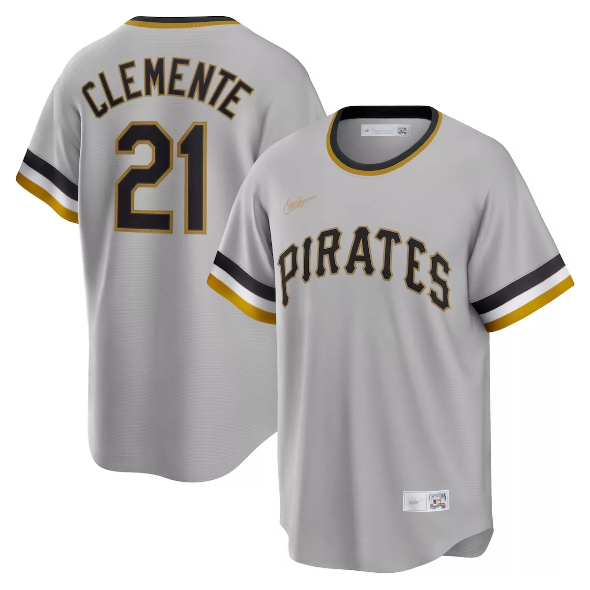 Roberto Clemente Pittsburgh Pirates Gray Road Cooperstown Collection Player Jersey | Fan Gear for Men, Women & Youth