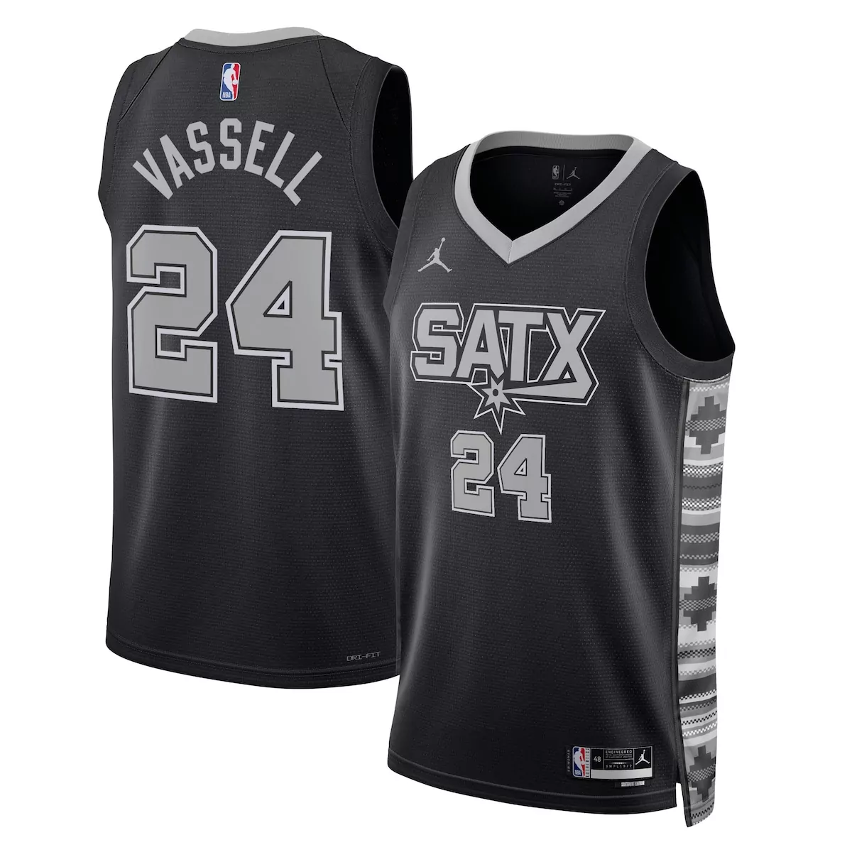 San Antonio Spurs Jordan Statement Edition Jersey | Black Devin Vassell Unisex | Perfect Gift for Fans