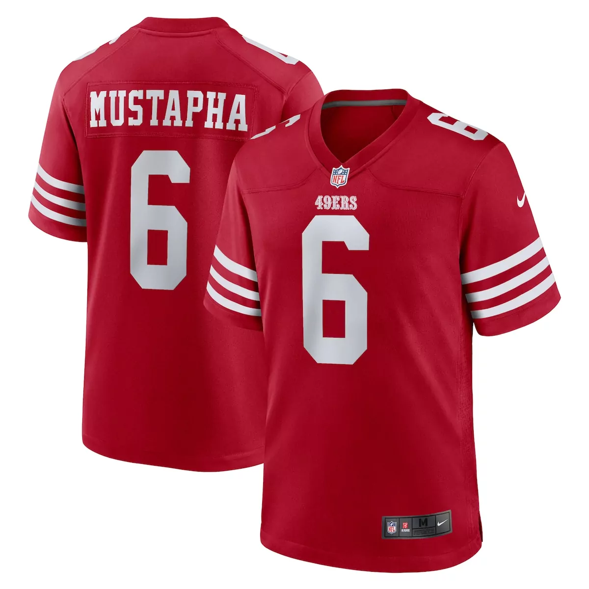 Malik Mustapha San Francisco 49ers Scarlet Game Jersey | Official Fan Gear for Men, Women & Youth | Perfect for Game Day