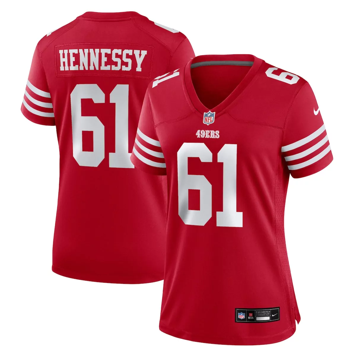 Matt Hennessy San Francisco 49ers Scarlet Game Jersey | Fan Gear for Men, Women & Youth | Perfect for Game Day