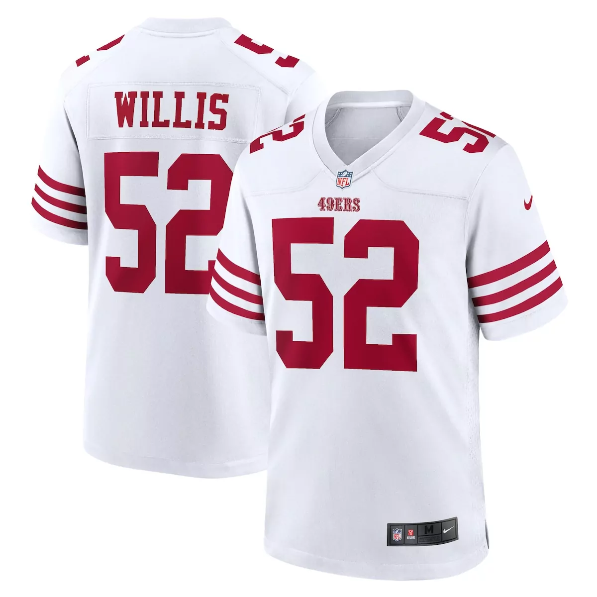 White Retired Player Game Jersey | San Francisco 49ers Patrick Willis | Fan Gear for Men, Women & Youth