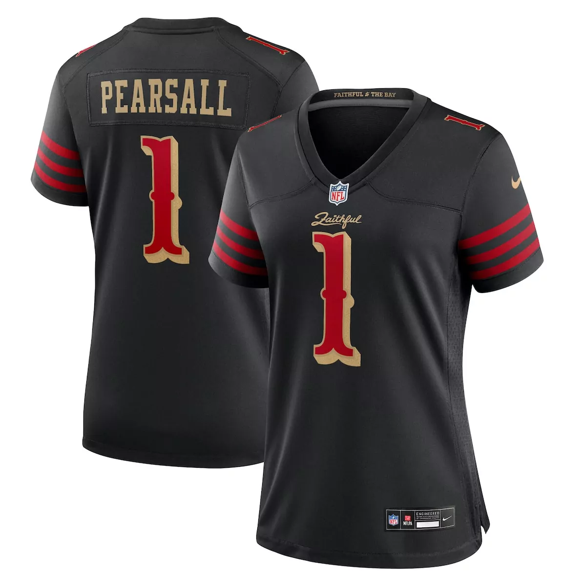 Black Game Jersey | San Francisco 49ers Ricky Pearsall 2025 Rivalries Collection | Fan Gear for Men, Women & Youth