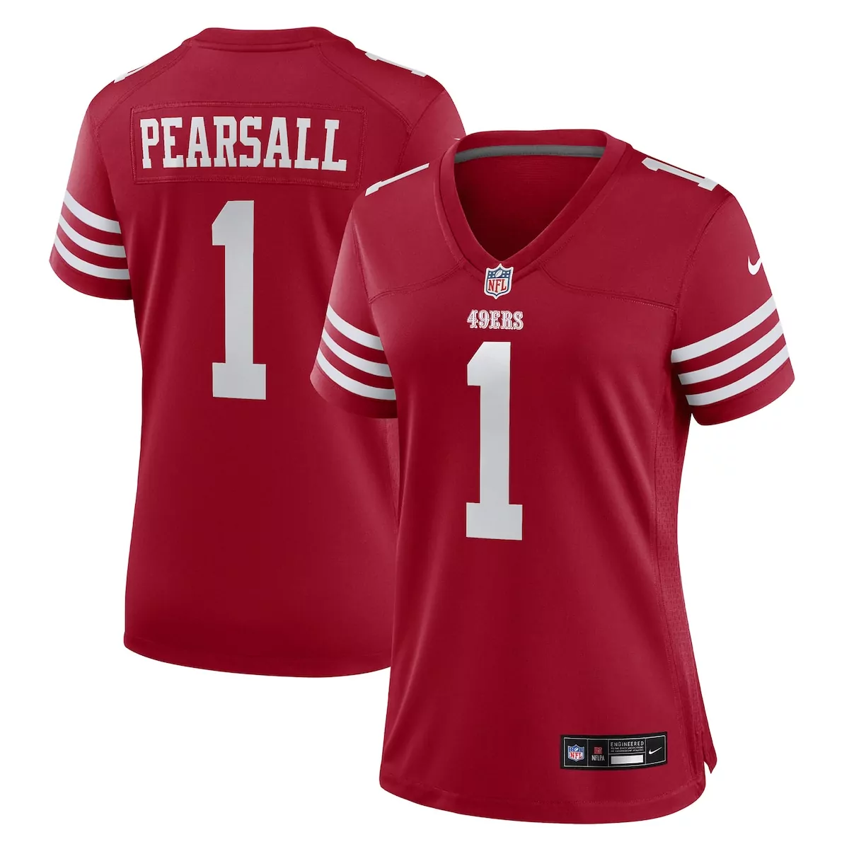 Scarlet Team Game Jersey | San Francisco 49ers Ricky Pearsall | Fan Gear for Men, Women & Youth