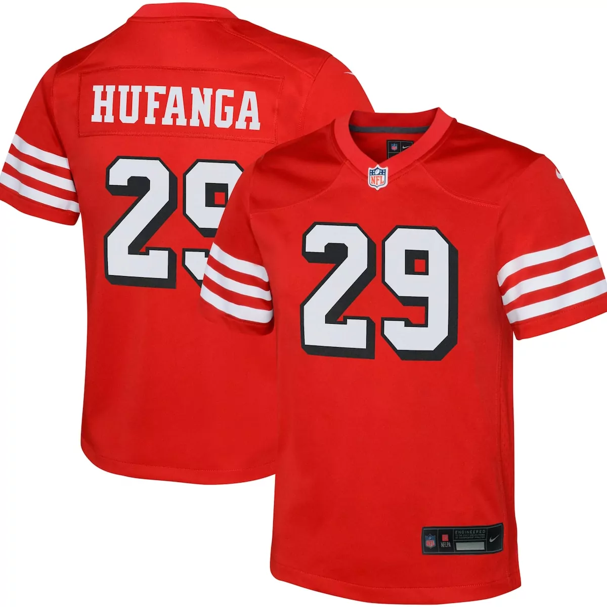Talanoa Hufanga San Francisco 49ers Scarlet Game Jersey OXT | Premium Fan Gear | For Men, Women & Youth