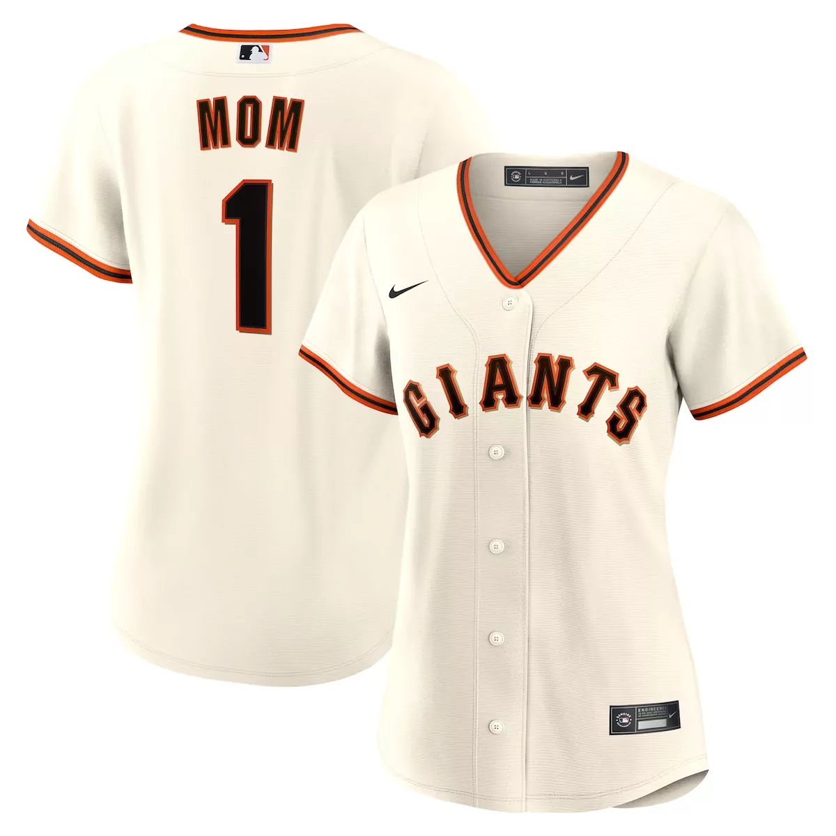 San Francisco Giants White 1 Mom Home Jersey | Puz | Fan Gear for Men, Women & Youth