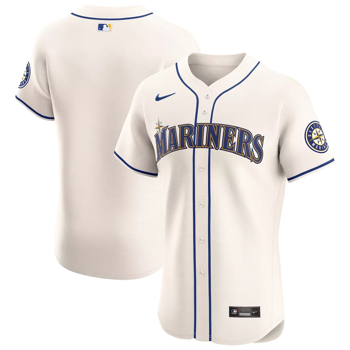 Seattle Mariners Cream Alternate Vapor Premier Elite Patch Jersey | Premium Fan Gear | For Men, Women & Youth