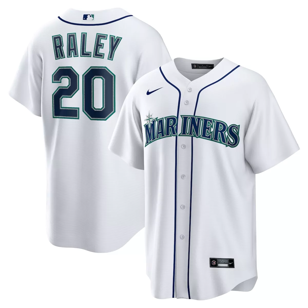 Luke Raley Seattle Mariners White Home Jersey | Stylish Fan Gear for Everyone | For Men, Women & Youth