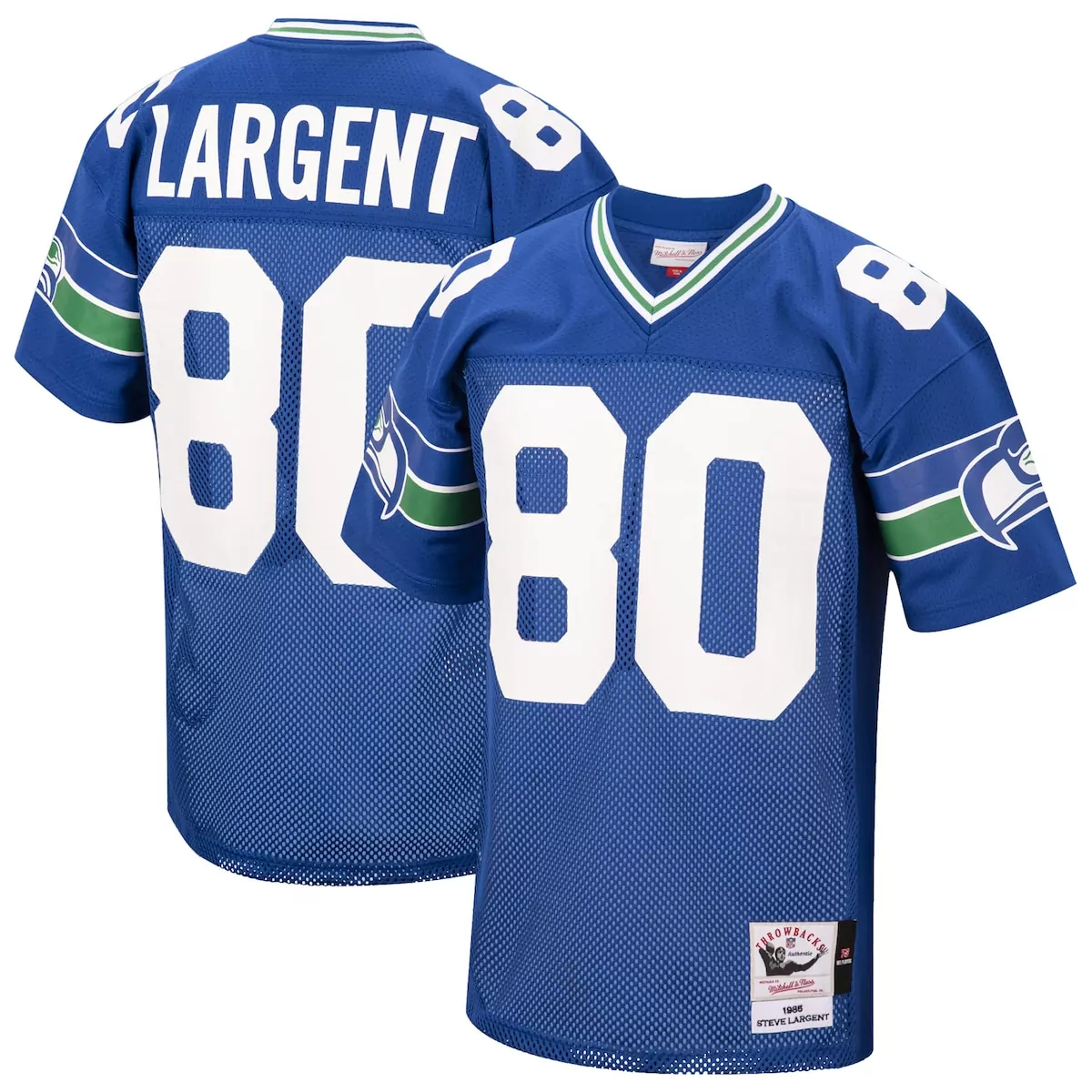 Steve Largent Seattle Seahawks 1985 Royal Throwback Jersey | Vintage Style Fan Gear for Men, Women & Youth | Collector's Item