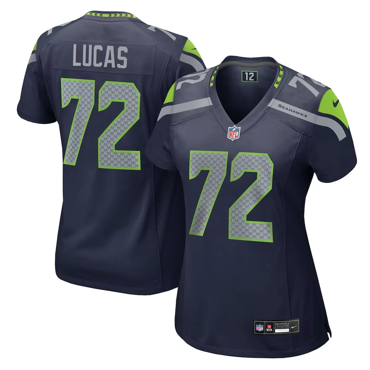 Abraham Lucas Seattle Seahawks College Navy Team Game Jersey | Comfortable Fan Gear for Men, Women & Youth | Great for NFL Fans
