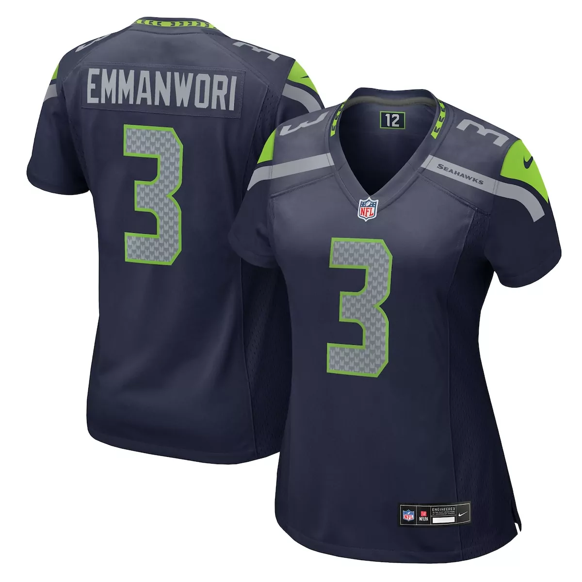 Nick Emmanwori Seattle Seahawks College Navy Team Game Jersey | Great for Game Day | For Men, Women & Youth