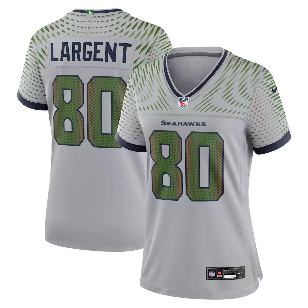 Steve Largent Seattle Seahawks Wolf Gray 2025 Rivalries Collection Retired Game Jersey | Classic Fan Gear | For Men, Women & Youth
