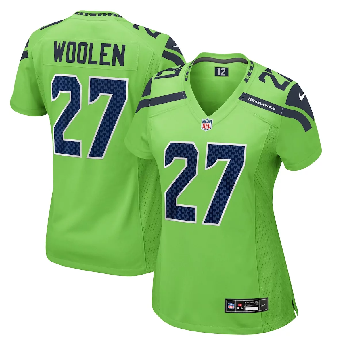 Tariq Woolen Seattle Seahawks Neon Green Game Jersey | Classic Fan Gear | For Men, Women & Youth