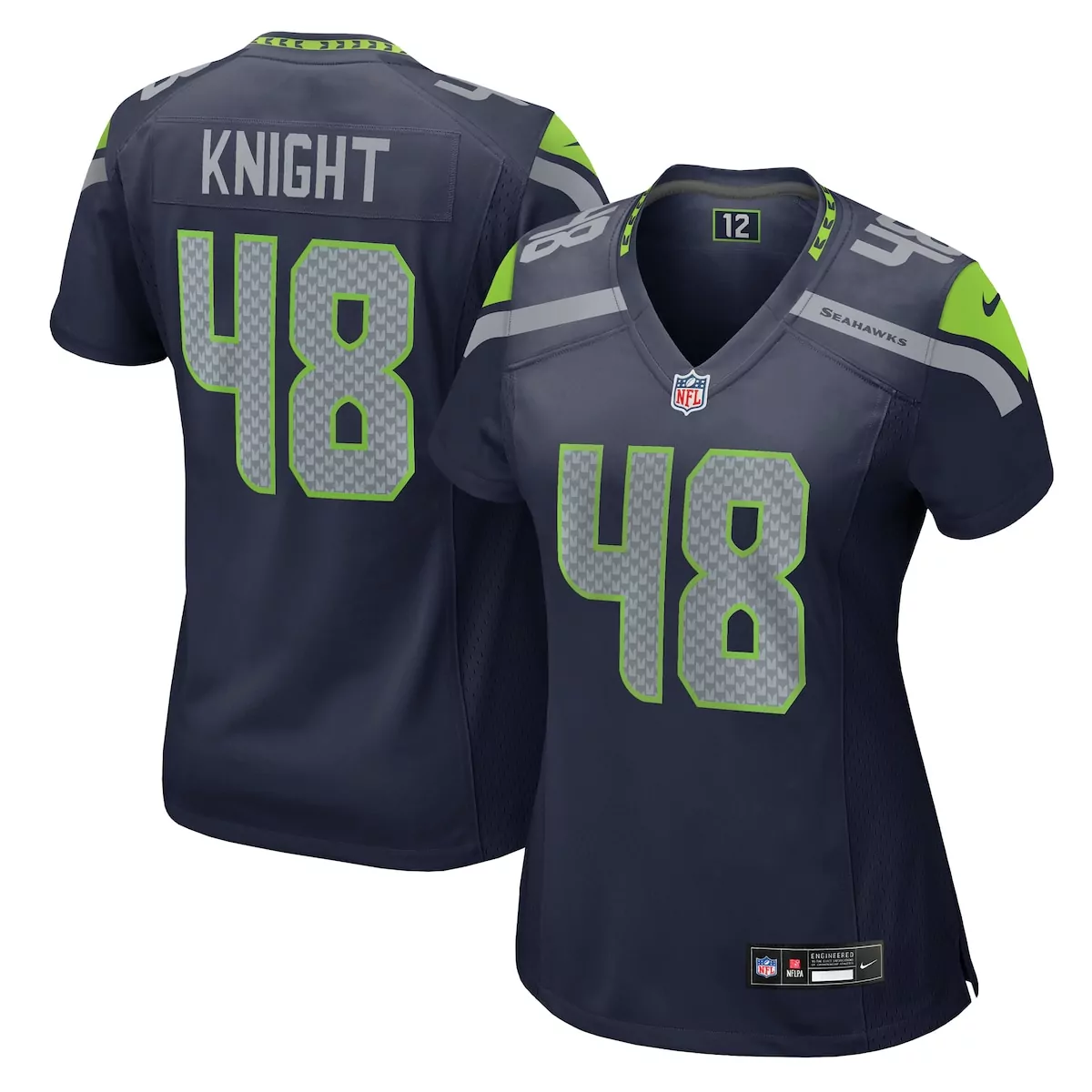 Tyrice Knight Seattle Seahawks Navy Team Game Jersey | College Style | Replica Fan Gear for Men, Women & Youth