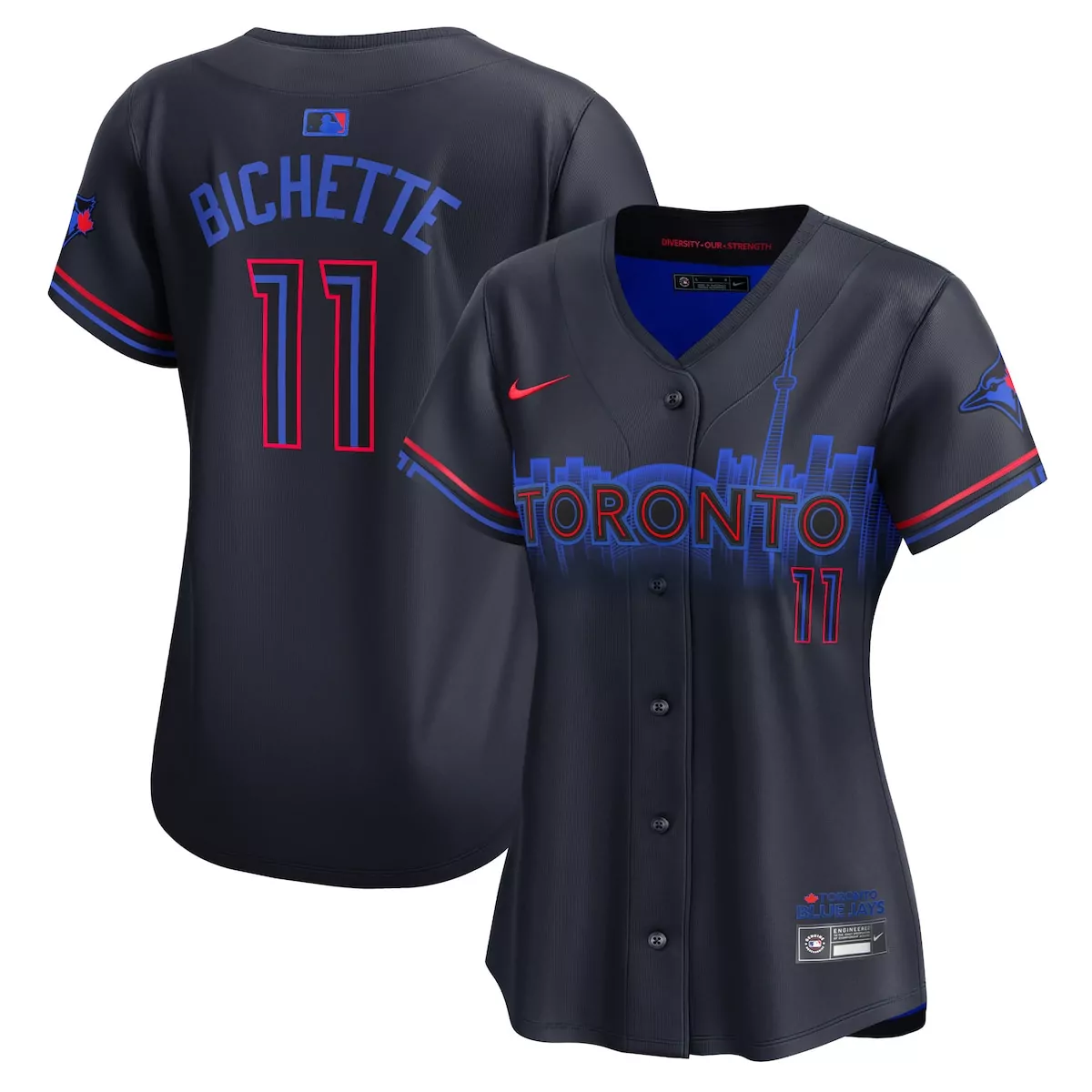 Toronto Blue Jays Bo Bichette Navy 2024 City Connect Limited Player Jersey | 962 Style Fan Gear | For Men, Women & Youth