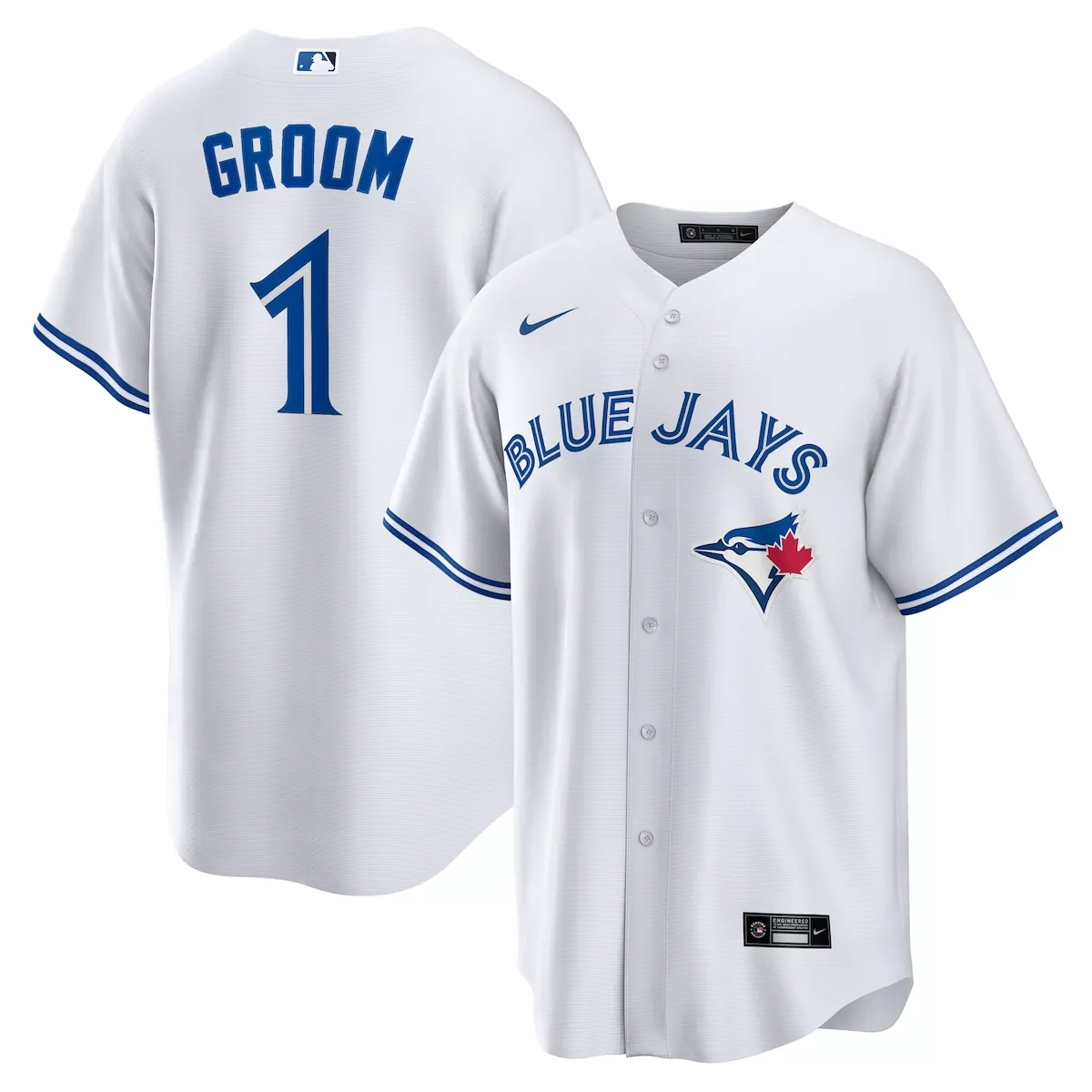 Toronto Blue Jays White 1 Groom Home Jersey | Classic Style | Fan Gear for Weddings | For Men, Women & Youth