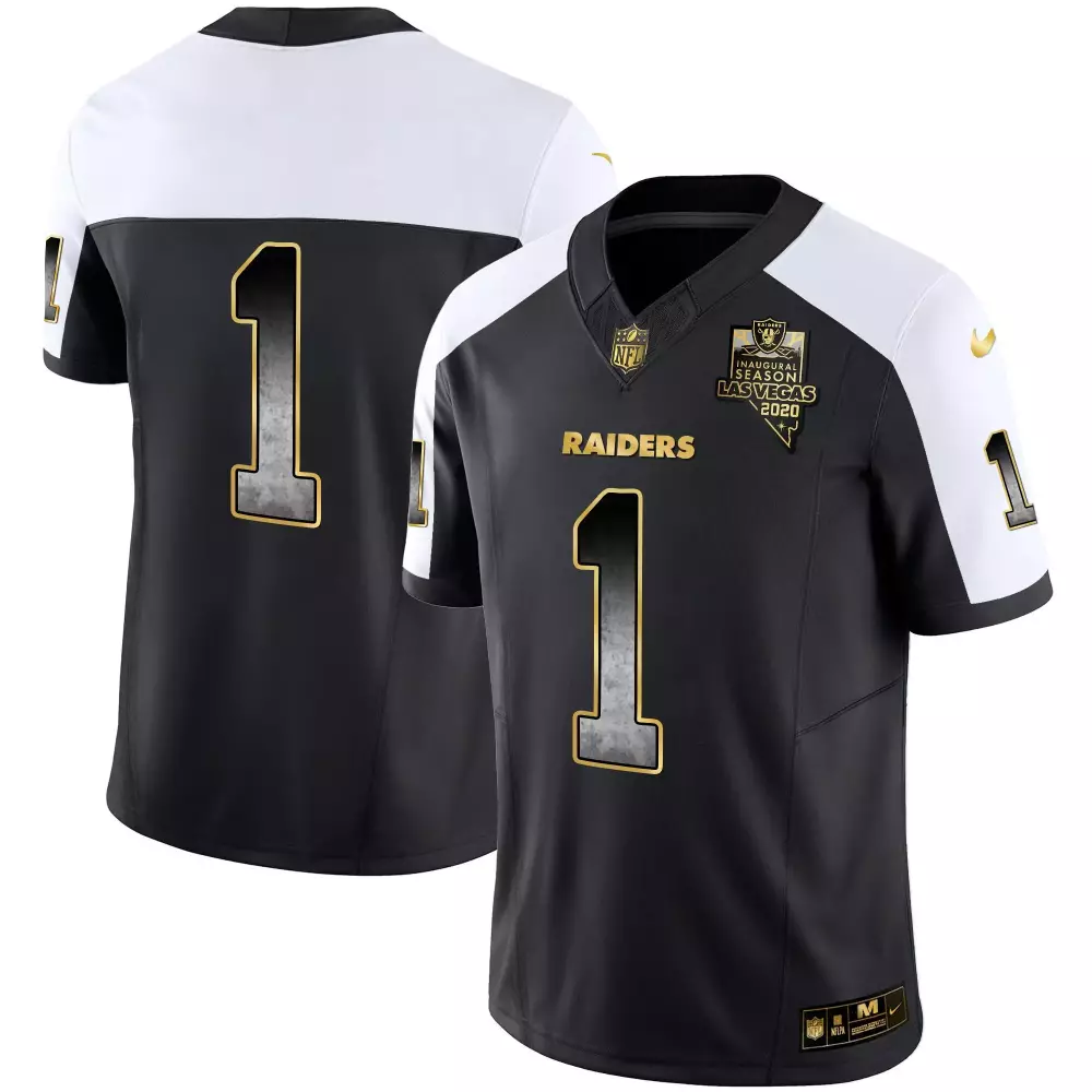 Las Vegas Raiders Men's 1 Team Alternate Gold Arch Smoke Vapor Jersey | Stitched Fan Gear | For Men, Women & Youth
