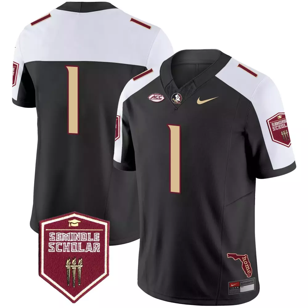 1 Team Black Alternate Men's Florida State Seminoles Vapor Limited Jersey | Stitched Fan Gear for Men, Women & Youth