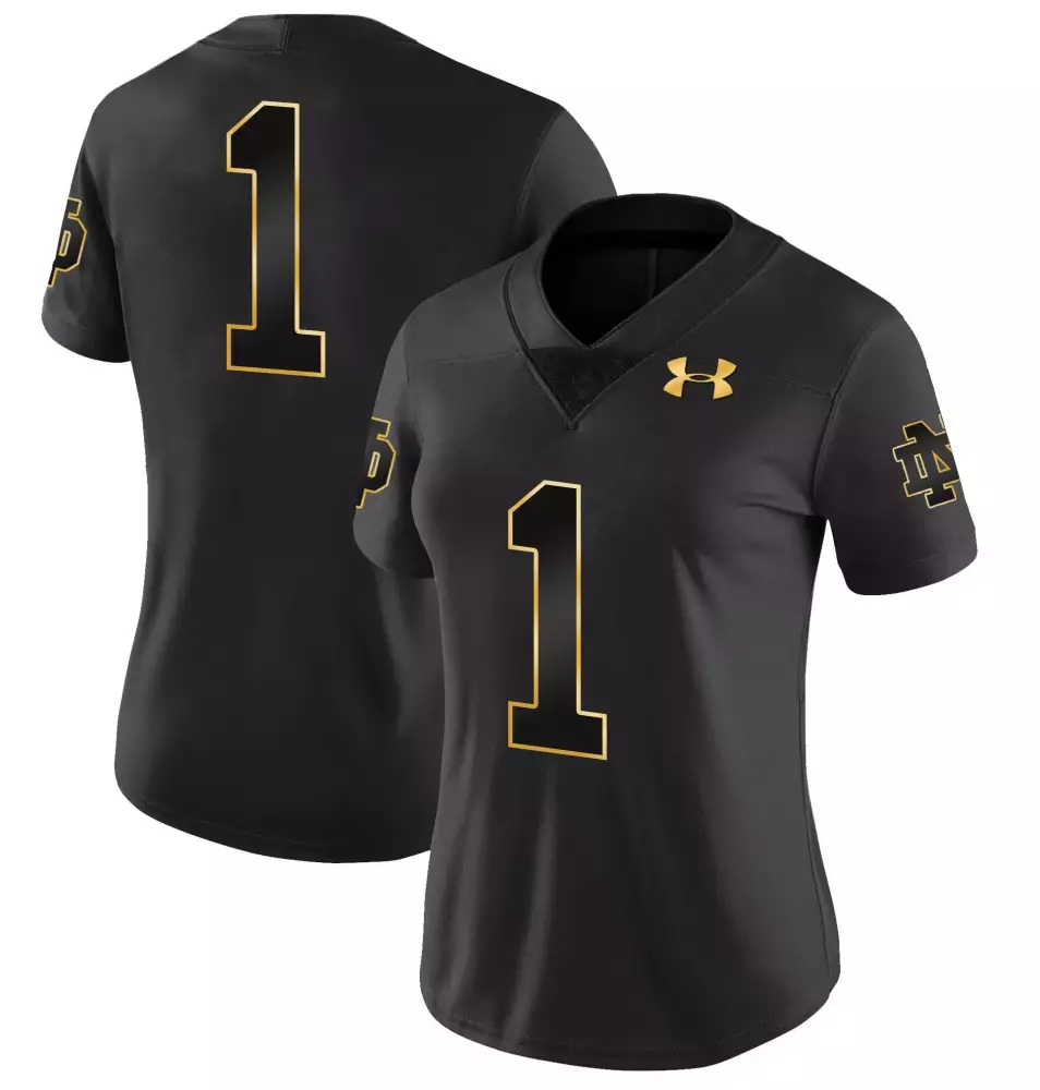 Notre Dame Fighting Irish Women's Black Gold Vapor Limited Jersey | All Stitched Fan Gear | For Men, Women & Youth
