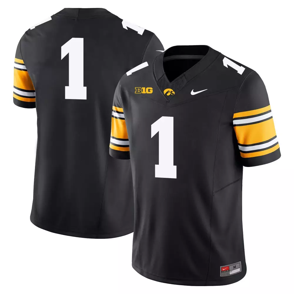 Iowa Hawkeyes Black Men's Vapor Limited Jersey | Stitched Style | Fan Gear for Game Day | For Men, Women & Youth