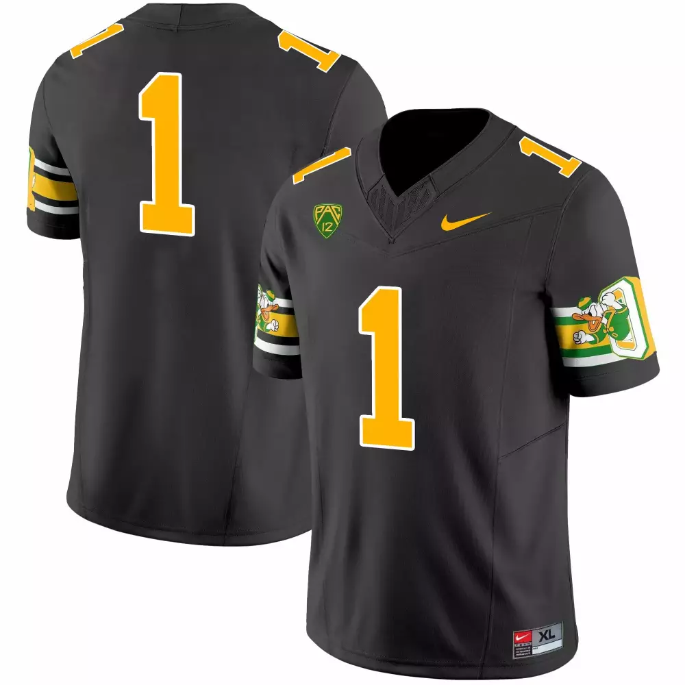 Oregon Ducks 1984 Throwback Jersey | Black Design V3 | Stitched Fan Gear for Men, Women & Youth