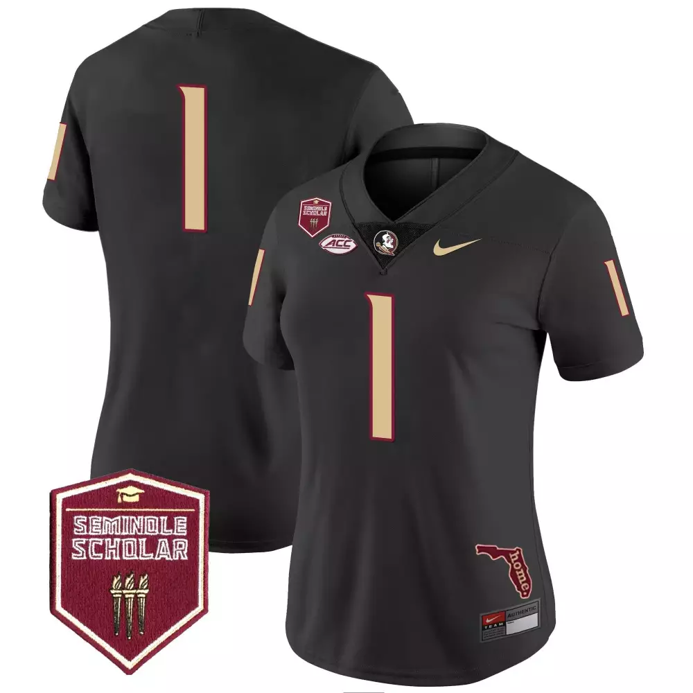 1 Team Black Women's Florida State Seminoles Vapor Limited Jersey | Stitched Fan Gear for Women & Youth