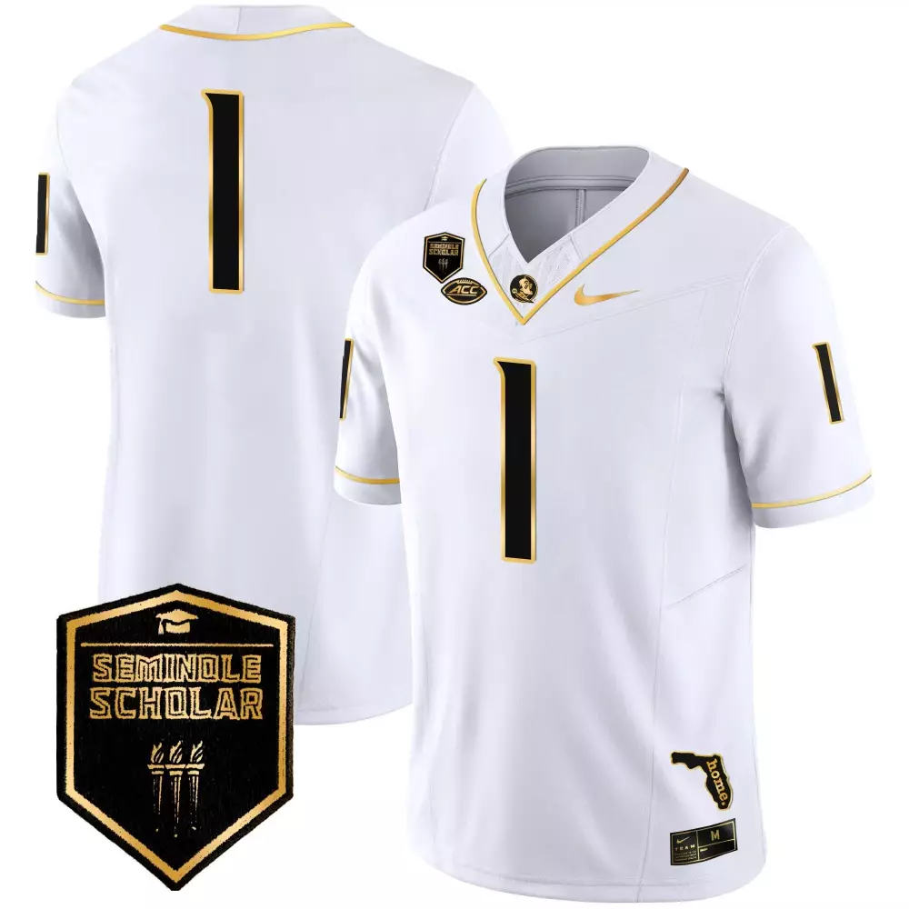Florida State Seminoles White Gold Men's Vapor Jersey | Stitched Fan Gear | For Men, Women & Youth