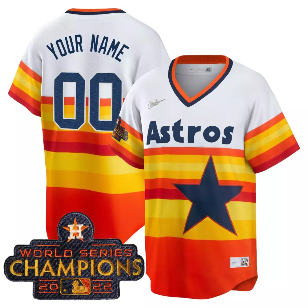 1980s Throwback Men's Houston Astros 2023 Gold Rush Collection Jersey | Stitched | Custom Fan Gear for Men, Women & Youth