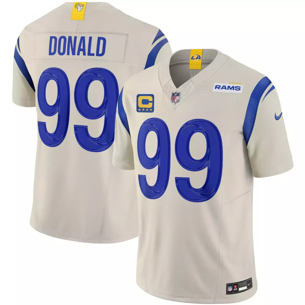 Aaron Donald Bone Men's Los Angeles Rams Vapor Limited Jersey | All Stitched | Fan Gear for Game Day | For Men, Women & Youth