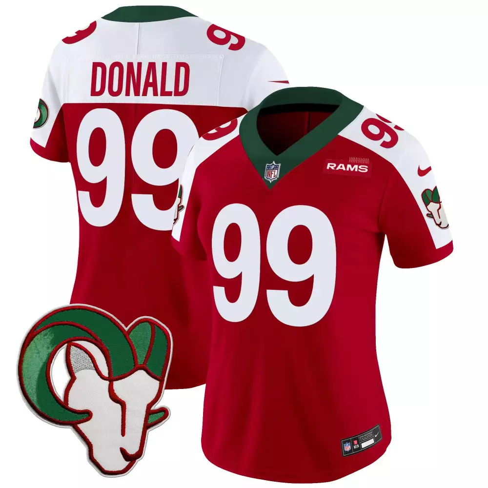 Aaron Donald Los Angeles Rams Women's Red Alternate Mexico Vapor Limited Jersey | All Stitched | For Men, Women & Youth