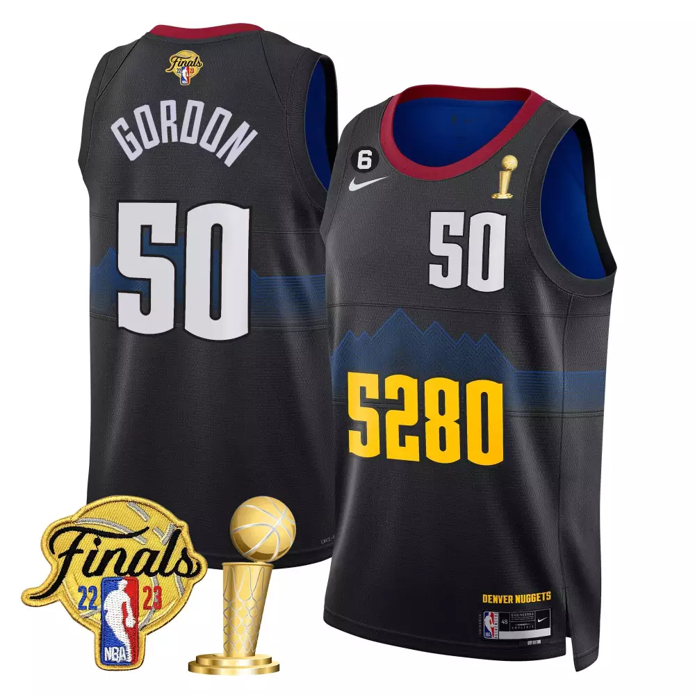 Aaron Gordon 5280 City Finals Champions Patch Jersey | Stitched Denver Nuggets Fan Gear | For Men, Women & Youth