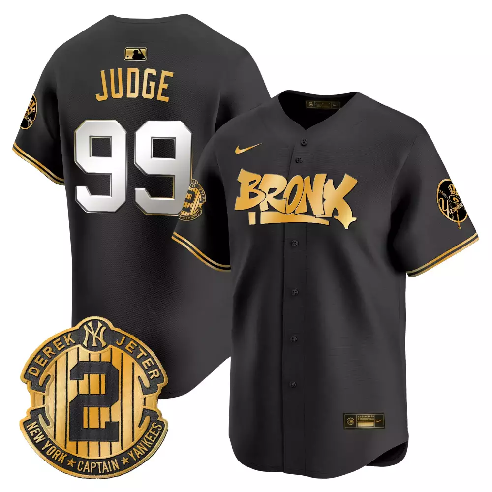 Aaron Judge Black Gold Yankees 2024 Graffiti Vapor Premier Jersey | Limited Edition Fan Gear | For Men, Women & Youth