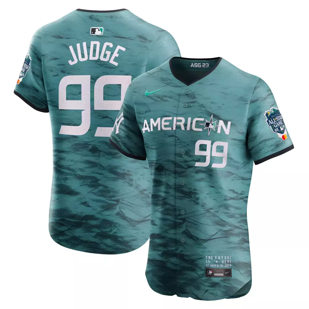 Aaron Judge Men's Texas Rangers 2023 All-Star Game Teal Jersey | Flex Base All Stitched | For Men, Women & Youth